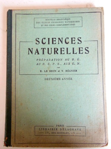 Livre scolaire 1934 sciences - **livre,