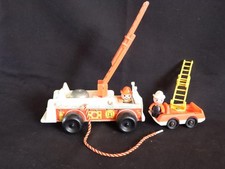 Fisher Price Fire Truck Set 1968 #720, camions de pompiers avec kit d'origine