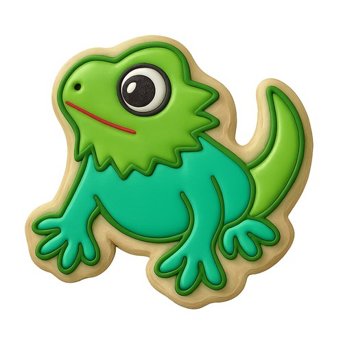 Curious pogona cookie cutter - curious,