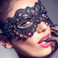 Masque en Dentelle Noire Sexy