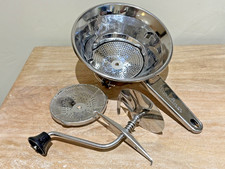 Vintage Moulinex Moulin Légumes No.1 Food Mill Stainless Steel France w/ Discs