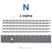 N 1/160 Lot 1m Palplanches, Maquette Train Chantier Canal Quai Bateau 1:160