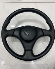 MK4 Supra Steering Wheel Black Leather Wrapped