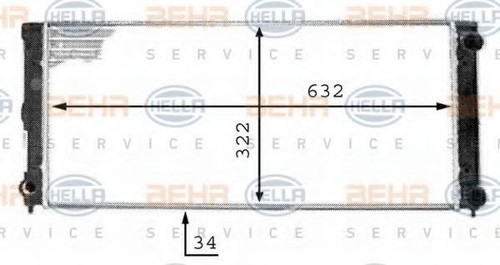 Hella 8mk376713 351 radiateur - 8mk376713-351,