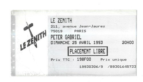 Rare ticket billet concert - ticket,