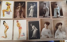 Lot of 10 postcards old postcards PIN-UP WOMEN