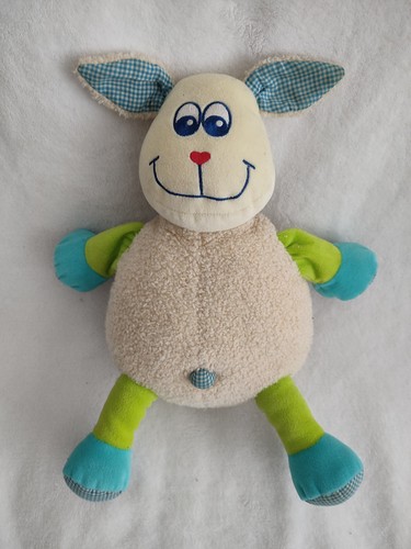 Ancien doudou mouton blanc - mouton,