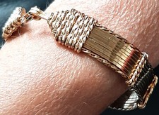 BRACELET JONC en PLAQUE OR -