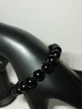 Bracelet En Pierre Semi -précieuse De protection Obsidienne Noire