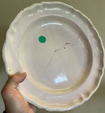 Varages Flat White Terracotta Moustaches Antique 19th Earthenware 1