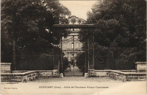 Old postcard ourscamp grille - old,
