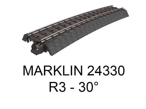 Marklin rail courbe rayon r3 - rail,