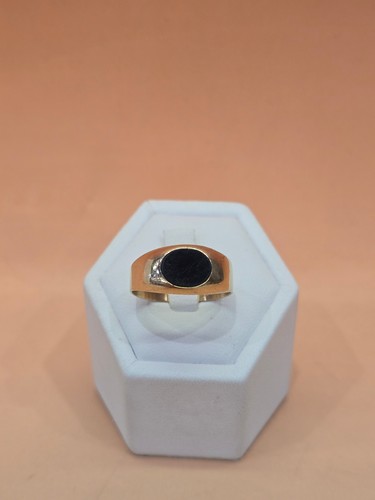Bague chevalière jaune - or,
