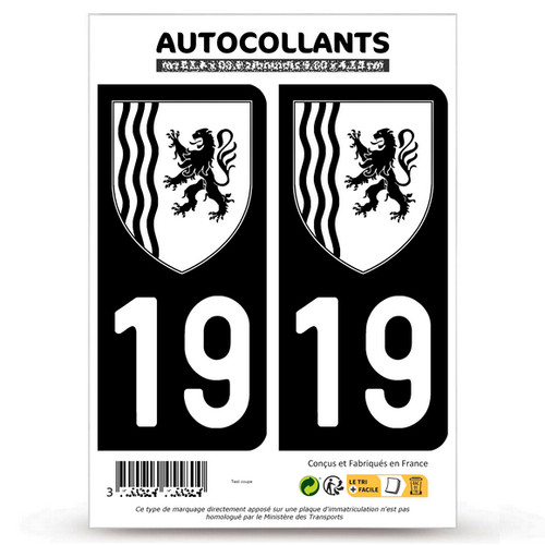 Autocollants plaque - 2,