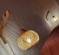 Lanterne Mural Bambou Rotin