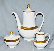 Base Cruche Sucrier Pot à Lait Décoration Dorée, Eschenbach, 1960 1970