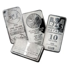 10 oz Silver Bar - Random Design