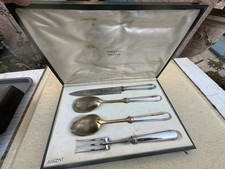 SILVERWARE SERVING BOX LEG SALAD SILVER MINERVA 1930 CLARENCE BROTHERS