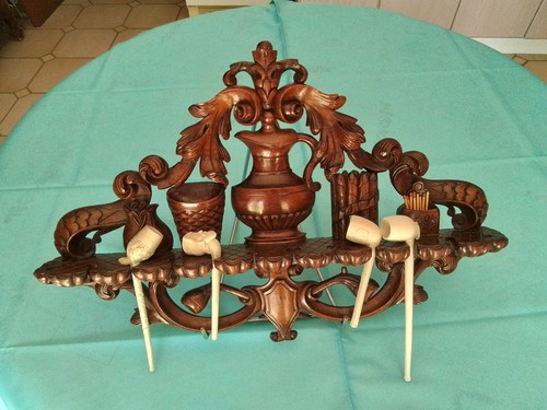 Porte pipes bois - pipes, d’acajou
