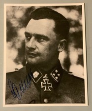WWII German Waffen SS Kart Launer Knights Cross Signed Photo