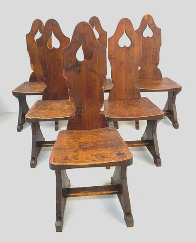 Six chaises art brut - art,