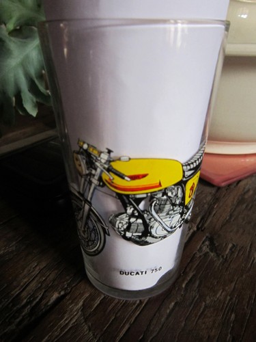Ancien verre vintage moutarde - ancien,