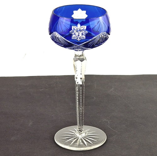 Verre vin émail bleu - verre,