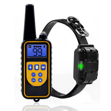 Collier de dressage électrique pour chien avec télécommande étanche rechargeable