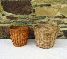 2 cache pot en rotin bambou Vintage