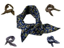 Foulard Homme De Soie Imprimée Mouchoir De Cou Bleu Cashecol Mode Jeune