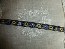 ANCIEN GALON  TISSE JACQUARD