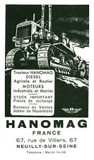 Vintage Hanomag Tractor 1939 or 1941 Magazine Issue Advertising