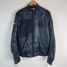 PUMA Ferrari Racing Jacket Blouson Men's Black Embroidered Logo Vintage L