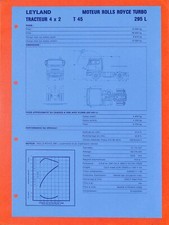 LEYLAND TRUCKS / 4X2 T 45 TRACTOR / ROLLS ROYCE TURBO 295L ENGINE / PLUG