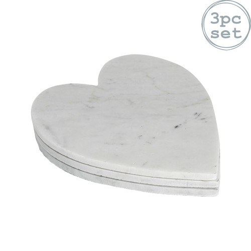 Coeur marbre service - 3x,
