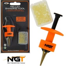 NEW Ngt Carp Coarse Fishing Pellet Bander Deluxe Banding Tool + 50 x Bait Bands 