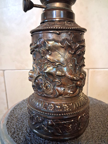 Lampe petrole ancienne - a, decor