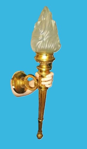Lustre torchère bronze - torchère, en