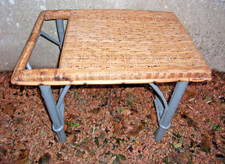 Table basse en rotin année 60