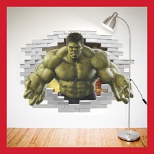 GRAND STICKER GEANT MURAL 70X50 HULK DECO POSTER MARVEL JEU JOUET ENFANT CHAMBRE
