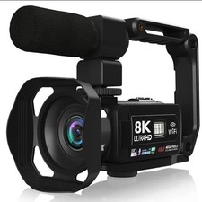 Caméscope Numérique 8K 48MP DV Zoom 18X Écran Tactile 3" Enregistreur Portable