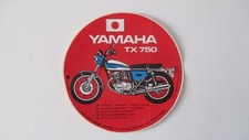Sticker sticker 70s, motorcycle Yamaha TX 750, (PURCREM cheese) 9 cm