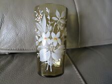 antique crystal glass with flower decoration 12.8cm