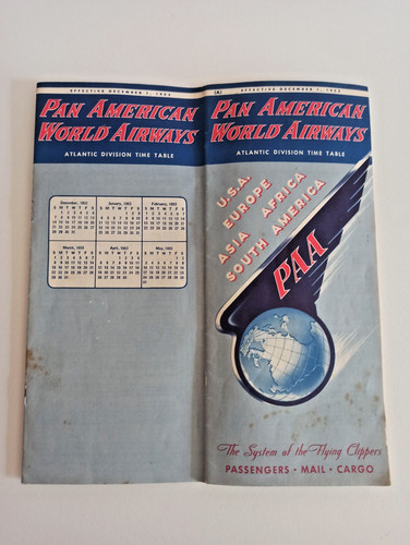 1952 pan timetable - am,