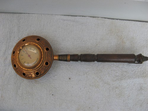 Ancien thermometre cuivre - en,