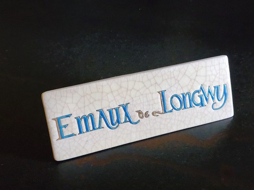 Emaux longwy plaque - de,