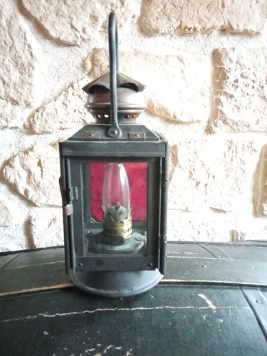 Antique sncf type oil - oil, lamp