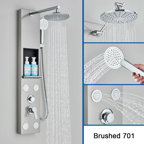 Panneau douche nickel - en,