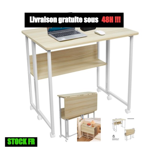 Bureau pliant roulettes - bureau, à