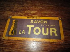 ANCIENNE PLAQUE TOLE SAVON LA